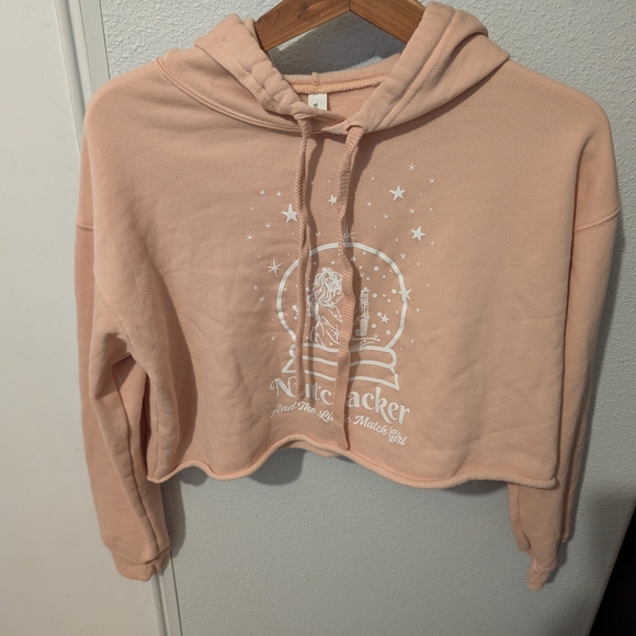 BELLA-CANVAS  Peach Cropped Fleece Hoodie - Picture 1 of 5